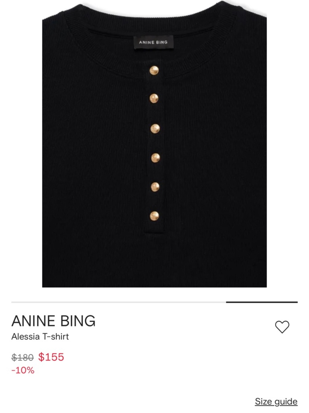Anine Bing Alessia Long Sleeve Tee - Picture 2 of 4